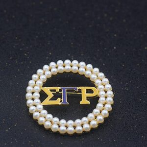 SGRho Sorority Paraphernalia Bracelet Brooch Pin 1922 Sorority Necklace Greek Sorority Gift for Women Girls (1922 Brooch)