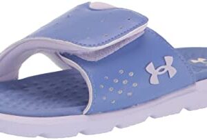 Under Armour Women's Ignite Pro Slide, (400) Baja Blue / Nebula Purple / Nebula Purple, 7, US