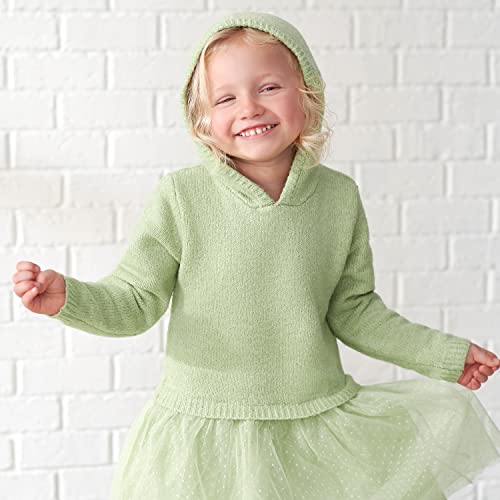 Gerber Baby and Toddler Girls Sweater Dress with Tulle Skirt, Green, 18 Months