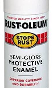 Rust-Oleum 7797830 Stops Rust Spray Paint, 12-Ounce, Semi Gloss White (Pack of 2)