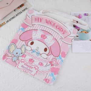 G-Ahora Cartoon Kitty Canvas Reusable Tote Bag Kawaii Kitty Portable Storage HandBags for Women Girl Student-8