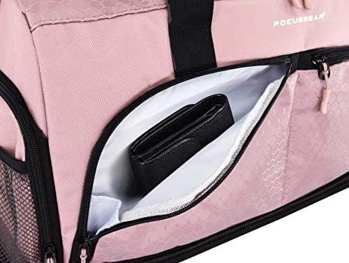 Ultimate Gym Bag 2.0: The Durable Crowdsource Designed Duffel Bag with 10 Optimal Compartments Including Water Resistant Pouch (Pink, Medium (20"))