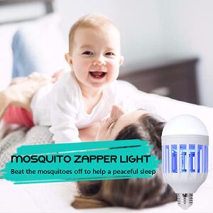 Bug Zapper Light Bulb, 2 in 1 Mosquitoes Killer Lamp Led Electronic Insect & Fly Killer, Porch Light for Entryway, Doorway, Corridor, Balcony and Patio