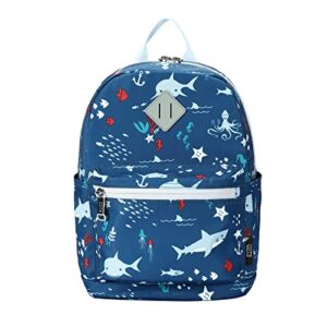 cots kids backpack, lightweight preschool backpack water resistant classical casual daypack cute cartoon school bookbag for toddlers boys girls (shark)