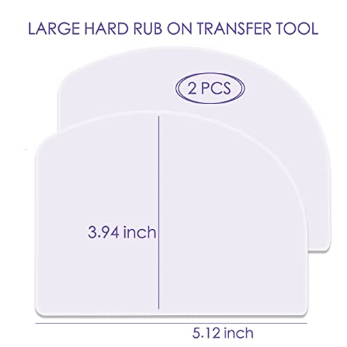 Morld 2 Pack Rub On Transfer Tools for Furniture Scrapbooking Crafts, Suitable Various Size Transfers Stickers