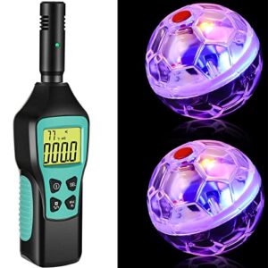 3 pcs ghost hunting equipment kit, emf meter digital lcd 3 in 1 emf sensor tester detector and ghost hunting cat ball light up motion activated cat balls for home office outdoor ghost hunting