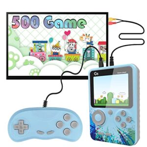 fadist handheld game console, retro mini game console with 500 classic games, 3.0 inch screen, rechargeable battery, portable game console, support tv, ideal gift for kids, friend, lover