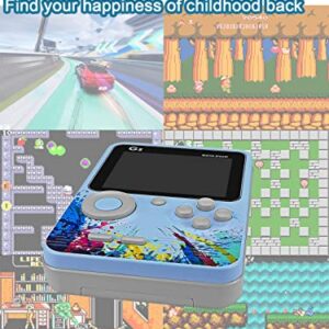 Fadist Handheld Game Console, Retro Mini Game Console with 500 Classic Games, 3.0 inch Screen, Rechargeable Battery, Portable Game Console, Support TV, Ideal Gift for Kids, Friend, Lover