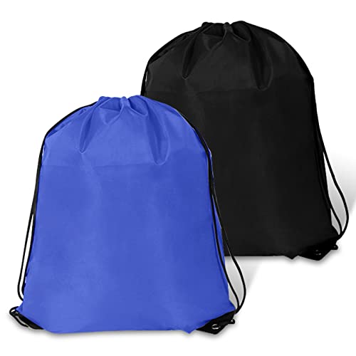 2PCS Drawstring Backpack PE Bags Gym Cinch Tote Sackpack Sack Bulk Draw String Bag Softball Gifts Storage Workout Bags for Party Gym Sports Shopping Travel Swimming Beach Accessories