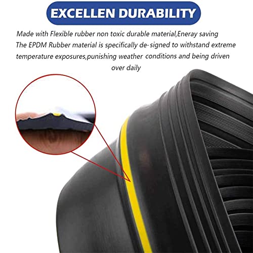 20Ft/6M Universal Garage Threshold Seal Strip with 300ml Black Sealants/Adhesives, Garage Door Bottom Weatherproof Strip Rubber DIY Weather Stripping Replacement(Black)