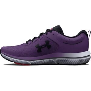 under armour women's charged assert 10 running shoe, (500) retro purple/retro purple/black, 8.5 wide