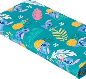 Loungefly Disney Stitch Tropical Print Faux Leather Wallet - Accordion Style & Zip Around