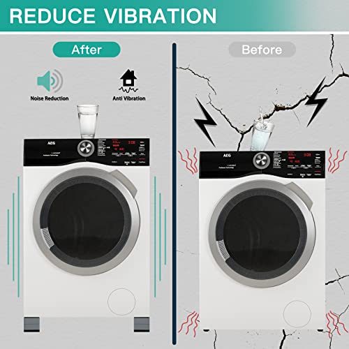 Anti Vibration Pads for Washing Machine, Washer & Dryer Pedestals Shock and Noise Cancelling Washing Machine Foot Pads, Washing Machine Support Stabilizer Mat Protect Laundry Shaking Walking Skidding