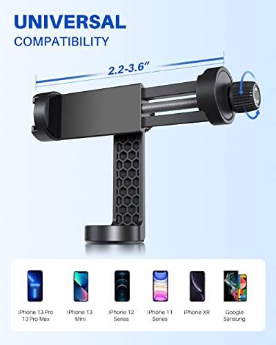 𝗡𝗲𝘄𝗲𝘀𝘁 iPhone Tripod, ANGFLY 60" Selfie Stick Tripod with Remote, Travel GoPro Tripod for iPhone Compatible with iPhone 14 Pro Max /13 Pro / 12 Pro Max/Samsung S21 Ultra/GoPro/Camera