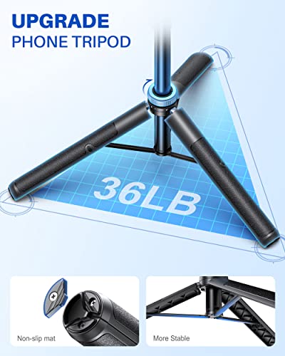 𝗡𝗲𝘄𝗲𝘀𝘁 iPhone Tripod, ANGFLY 60" Selfie Stick Tripod with Remote, Travel GoPro Tripod for iPhone Compatible with iPhone 14 Pro Max /13 Pro / 12 Pro Max/Samsung S21 Ultra/GoPro/Camera