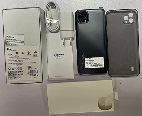 Blackview Unlocked Phones, A55 Pro, 4G Dual Sim Unlocked Cell Phones Android 11, 7GB+64GB/ 256GB Expandable, 6.528" HD Unlocked Smartphone, 4780mAh Battery, Face ID/Fingerprint Unlock T-Mobile Phone