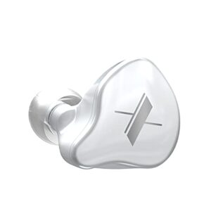 KZ EDX Wired Headset in Ear Entry Level HiFi Headset 3.5mm Detachable 2pin IEM bass Music Game Headset (White,Mic)
