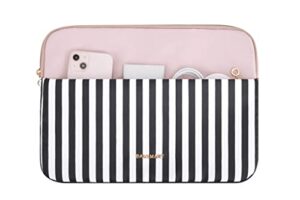 laptop sleeve bag, bagsmart laptop case compatible with macbook air/pro retina,13-13.3 inch notebook compatible with macbook pro 14 inch 2021 2022 m1 pro/max a2442, computer bag with pocket, pink
