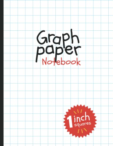 Graph Paper Notebook: 1 Inch Squares (109 Pages,Large, 8.5 x 11)