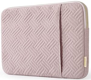 bagsmart laptop carrying case with pocket, compatible with 15.6 inch hp, dell, lenovo, acer, asus notebook,compatible with macbook pro 16 inch , pink