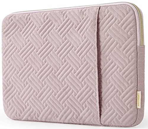 BAGSMART Laptop Carrying Case with Pocket, Compatible with 15.6 inch HP, Dell, Lenovo, Acer, Asus Notebook,Compatible with MacBook Pro 16 Inch , Pink