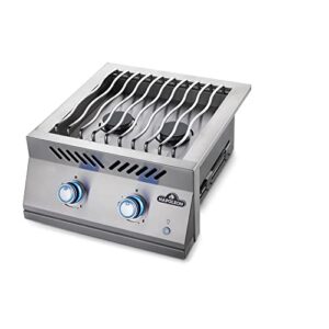 Napoleon Built-In Component - BIB18RTPSS - Dual Drop-In Range Style Burner, BBQ Grill, Marine Grade Stainless Steel, Propane Gas, 18-inch Burner, JETFIRE™ Ignition, Easy To Light, Ergonomic Knob