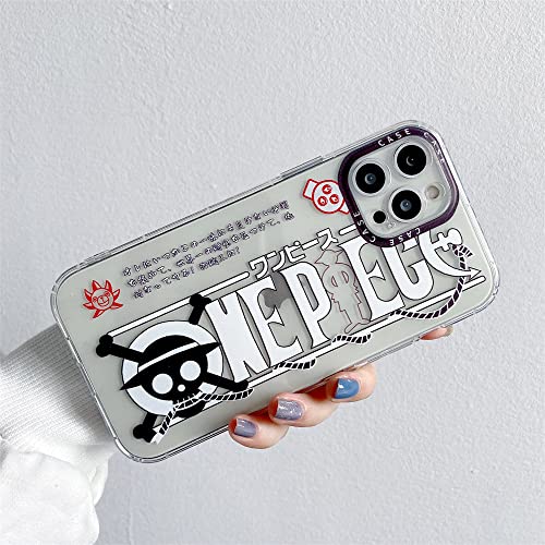 KimZOZkoala for iPhone 13 Mini Case Cover, Japan Cartoon Anime One Piece Luffy Soft Silicone Case Cartoon Manga Character Shockproof Clear Back Cover for iPhone 13 Mini (A, for iPhone 13 Mini)