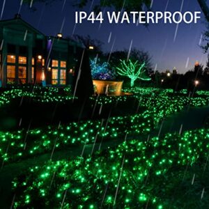 Dazzle Bright Fairy Lights Battery Operated, 2 Pack 20 FT 60 LED Silver Wire Waterproof Battery String Lights, Christmas St. Patrick's Day Decorations for Indoor Outdoor Bedroom Yard Decor, Green