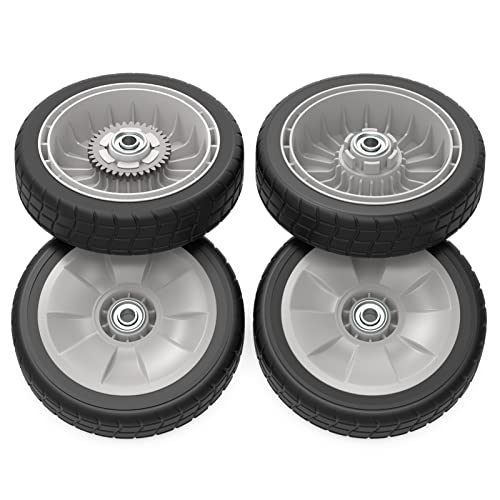 MAYITOP Lawn Mower Wheels For Honda lawnmower 44710-VL0-L02ZB, 42710-VE2-M02ZE Front & Rear Wheels Replacement Set of 4