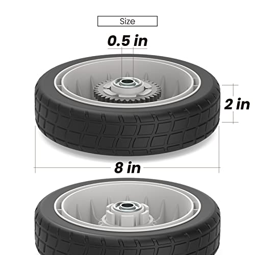 MAYITOP Lawn Mower Wheels For Honda lawnmower 44710-VL0-L02ZB, 42710-VE2-M02ZE Front & Rear Wheels Replacement Set of 4