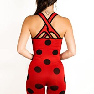 Miraculous Womens Seamless Romper Red/Black Ladybug X-Large