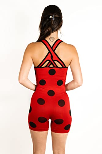 Miraculous Womens Seamless Romper Red/Black Ladybug X-Large