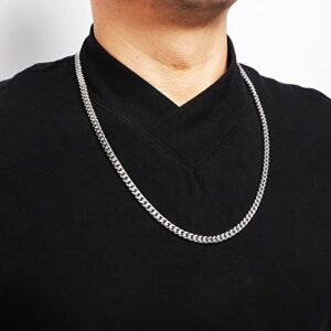 JoycuFF Gifts for Boyfriend Birthday Anniversary Cuban 6MM Stainless Steel Chain Necklace from Girlfriend Chain Hip Hop Jewelry