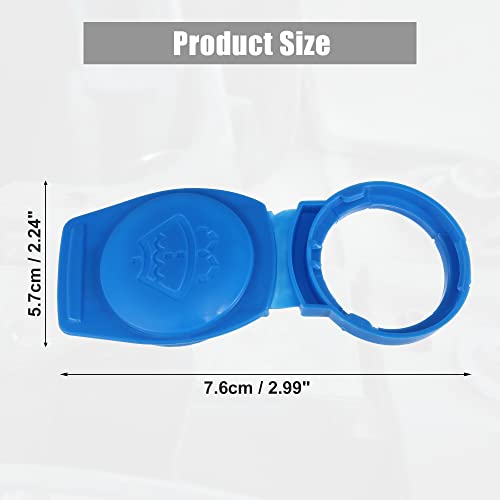 X AUTOHAUX 3Q0955455 Blue Windshield Wiper Washer Fluid Reservoir Tank Bottle Cap Cover for Porsche Cayenne