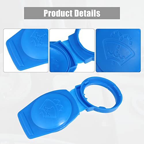 X AUTOHAUX 3Q0955455 Blue Windshield Wiper Washer Fluid Reservoir Tank Bottle Cap Cover for Porsche Cayenne