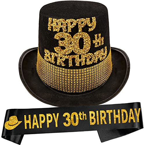 30th Birthday Gifts for Him,30th Birthday Party Hat,30th Birthday Sash for Men,30 Birthday Party Decorations,30th Birthday Favors,30 Year Old Birthday Hat,30 Birthday Sash,30th Birthday Party Ideas