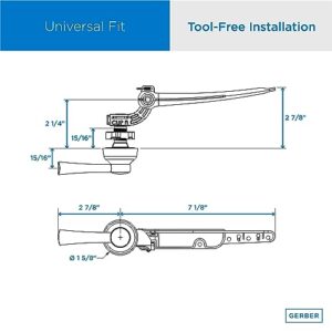 Gerber GA70036054BB Universal Brushed Bronze Tank Lever