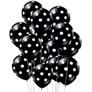 black and white polka dots balloons, 60pcs large polka dot latex party balloons for hen party graduation wedding baby shower festival birthday party decoration