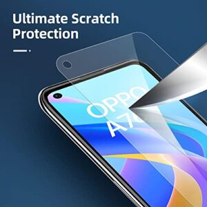 NEW'C [3 Pack] Designed for Oppo A76 Screen Protector Tempered Glass, Case Friendly Ultra Resistant