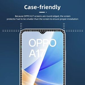 NEW'C [3 Pack] Designed for Oppo A76 Screen Protector Tempered Glass, Case Friendly Ultra Resistant