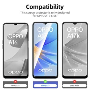 NEW'C [3 Pack] Designed for Oppo A76 Screen Protector Tempered Glass, Case Friendly Ultra Resistant