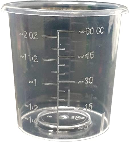 Medicine Cups - Disposable Plastic - 2 OZ [Case of 1840] Graduated measurements in CC's and OZ for Measuring, Mixing and distributing (1840)