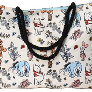 Disney Tote Winnie the Pooh Eeyore Piglet Tigger Beach Print Lightweight Bag