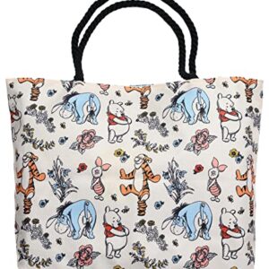 Disney Tote Winnie the Pooh Eeyore Piglet Tigger Beach Print Lightweight Bag