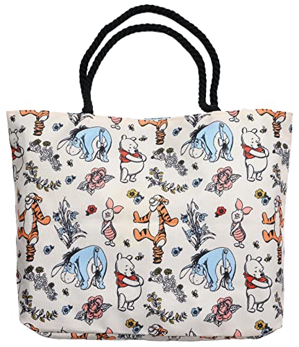 Disney Tote Winnie the Pooh Eeyore Piglet Tigger Beach Print Lightweight Bag