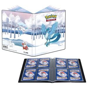ultra pro - pokémon gallery series frosted forest 4-pocket portfolio - secures and protects up to 40 standard size cards, protection for collectible trading cards, gaming cards and sports cards