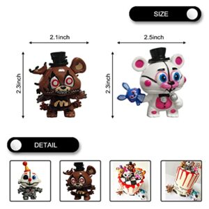 OULUN Birthday Party Cake Toppers For Five Nights at Freddy's, Kids Birthday Party Cake Decorating Supplies（8pcs）