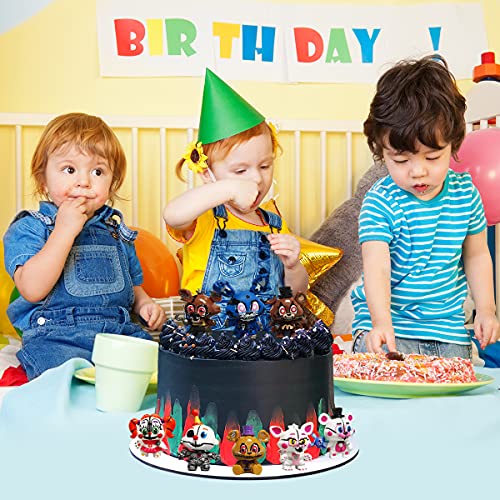 OULUN Birthday Party Cake Toppers For Five Nights at Freddy's, Kids Birthday Party Cake Decorating Supplies（8pcs）