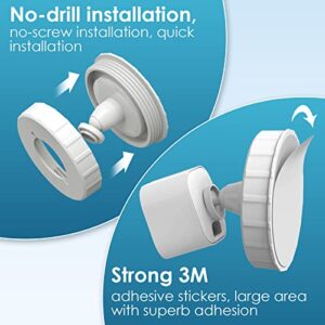 No-Drill Blink Mini Camera Wall Mount Bracket 3-Pack，Compatible Blink Mini Camera/Blink Indoor/Blink Outdoor/Ring Indoor, Highly Adhesive 3M VHB Tape No Tools Required Quick Paste Installation,White
