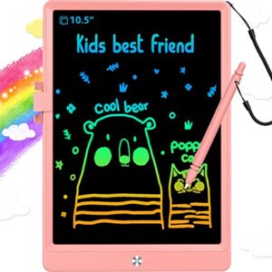 LCD Writing Tablet Doodle Board,10.5 inch Colorful Electronic Drawing Pads,Travel Gifts for Kids Ages 3 4 5 6 7 8 Year Old Girls Boys (Pink)